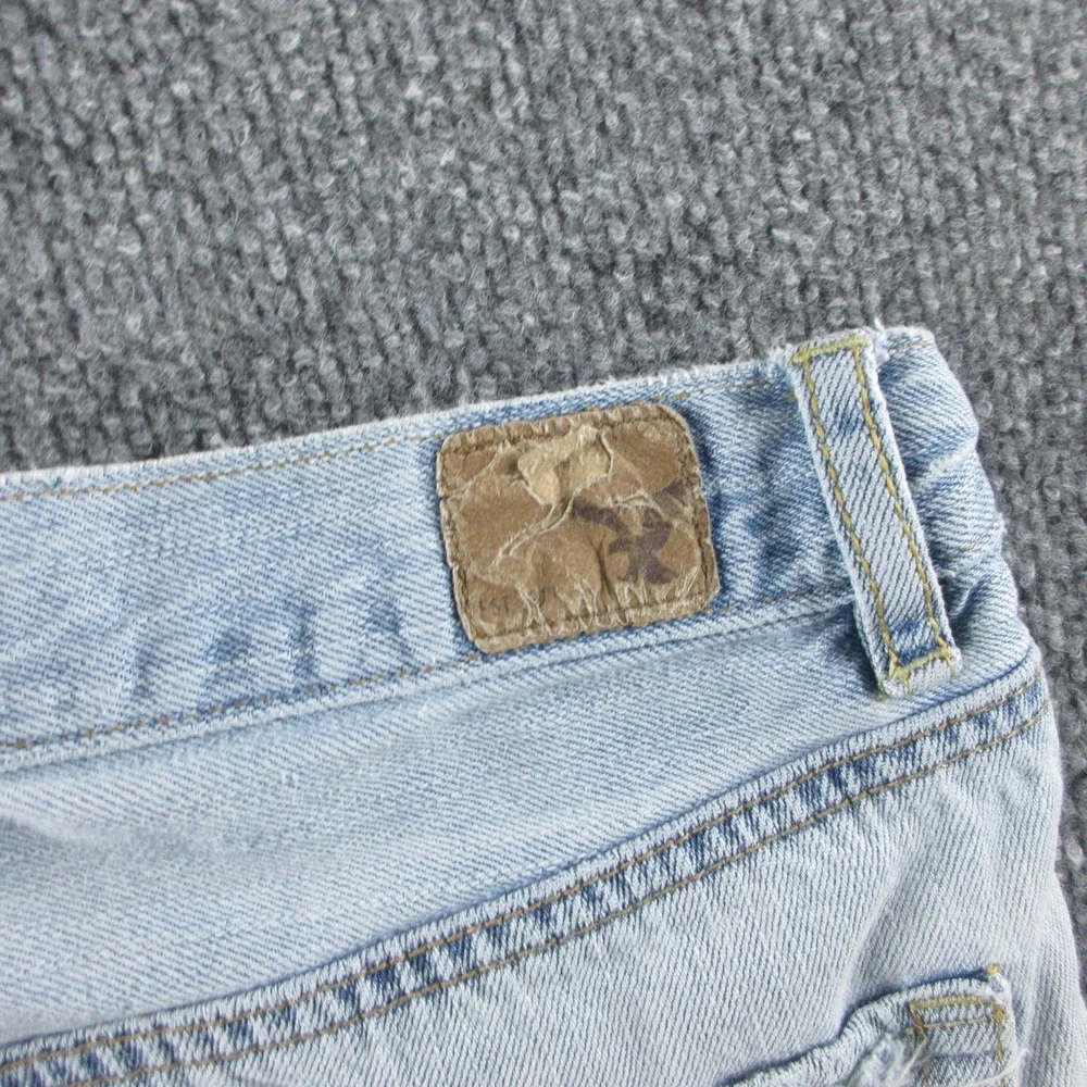 American Eagle Outfitters Denim Shorts Women 00 Blue Cut Off Distress Button Fly